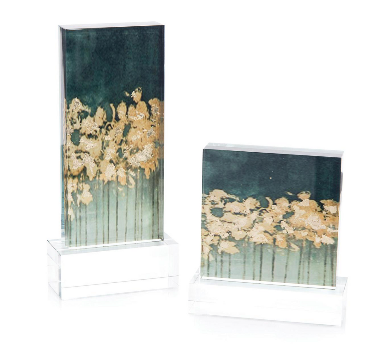 Set of Two Gold over Teal