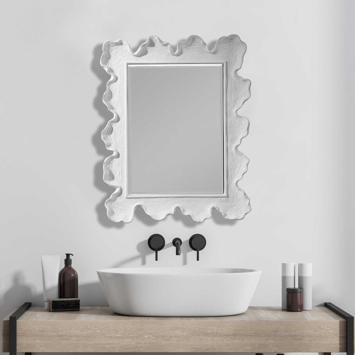Sea Coral Mirror, White