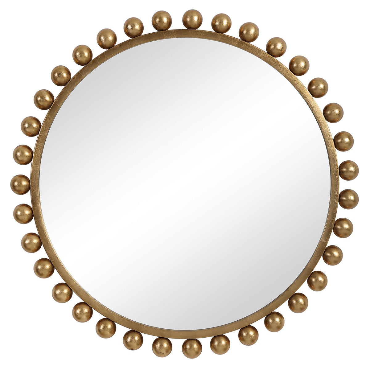 Cyra Round Mirror, Gold