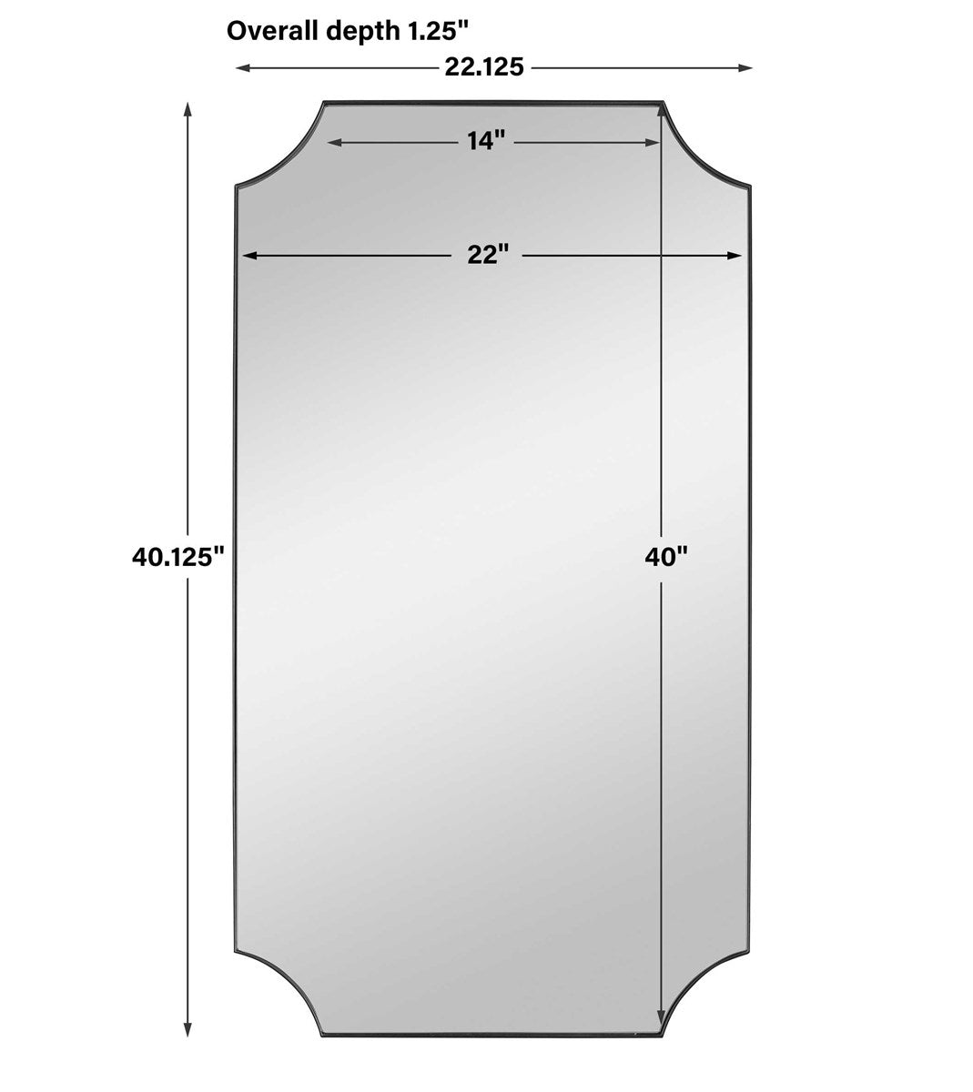 Lennox Mirror, Black