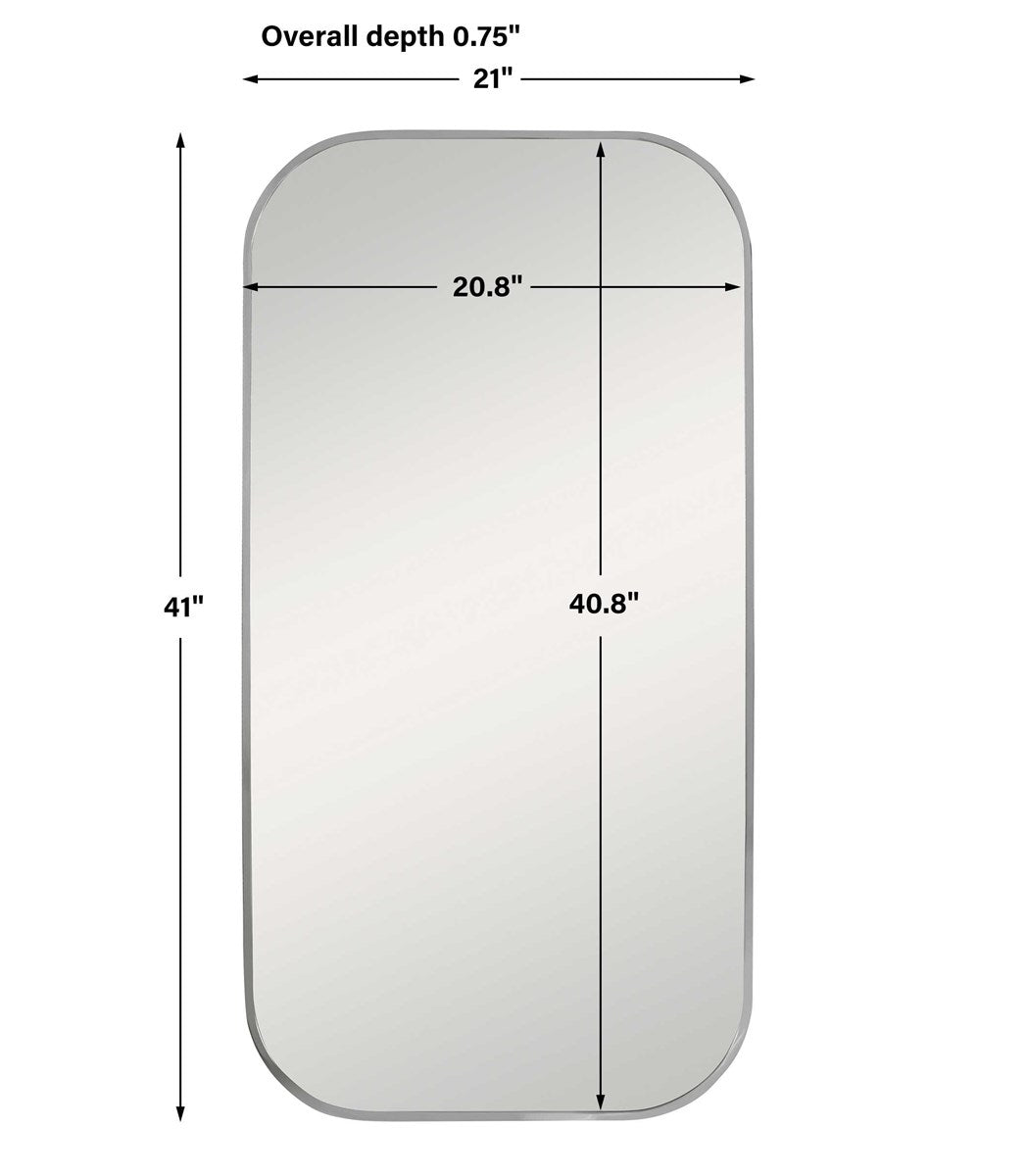 Taft Mirror, Polished Nickel