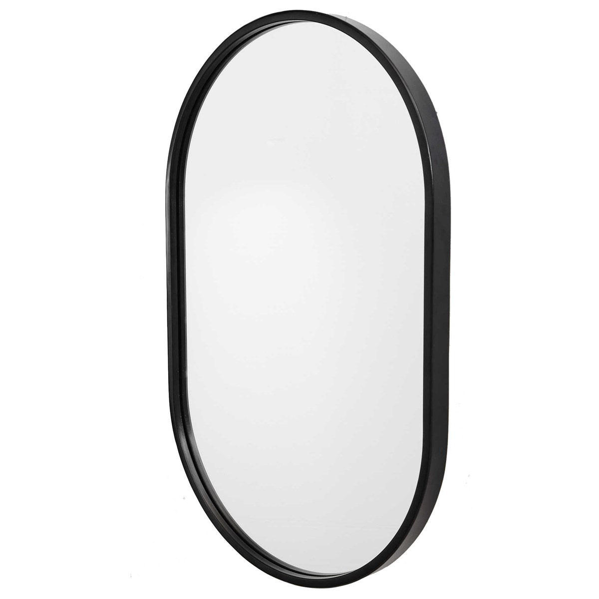 Varina Oval Mirror, Black