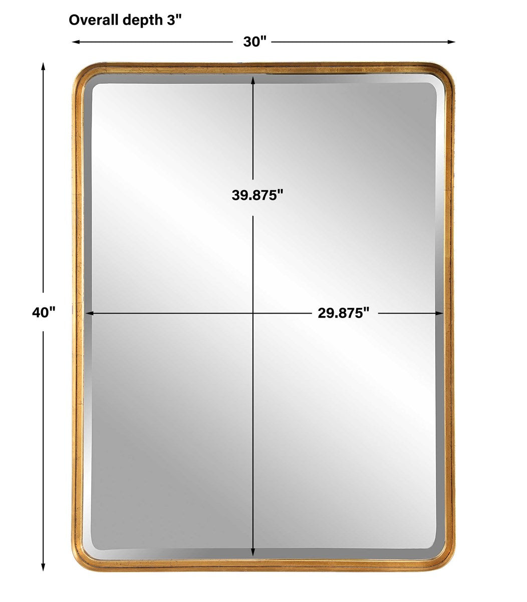 Crofton Large Mirror, Gold