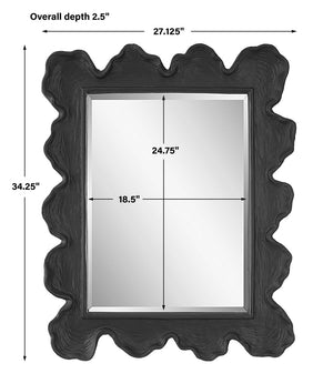 Sea Coral Mirror, Black