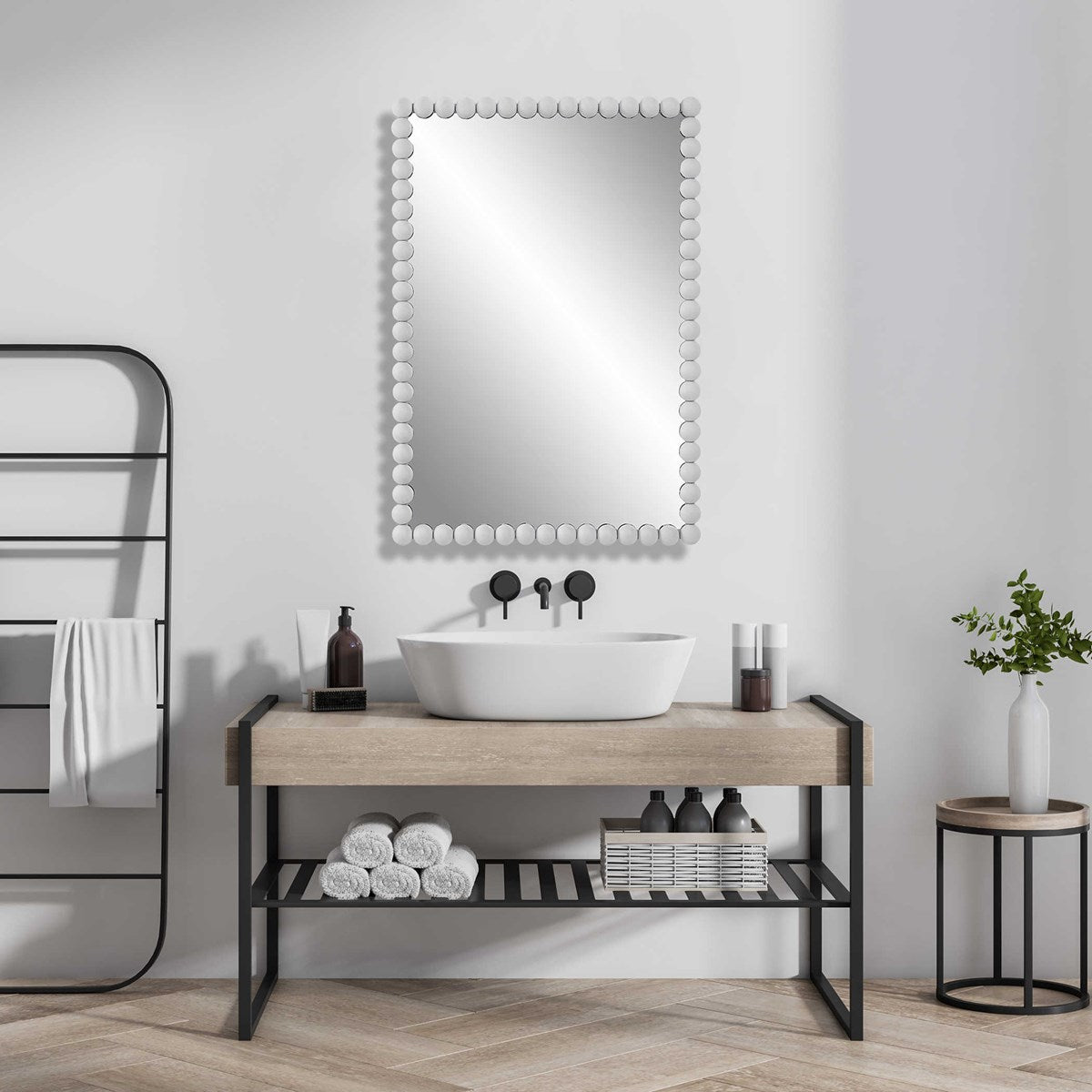 Serna Vanity Mirror, White