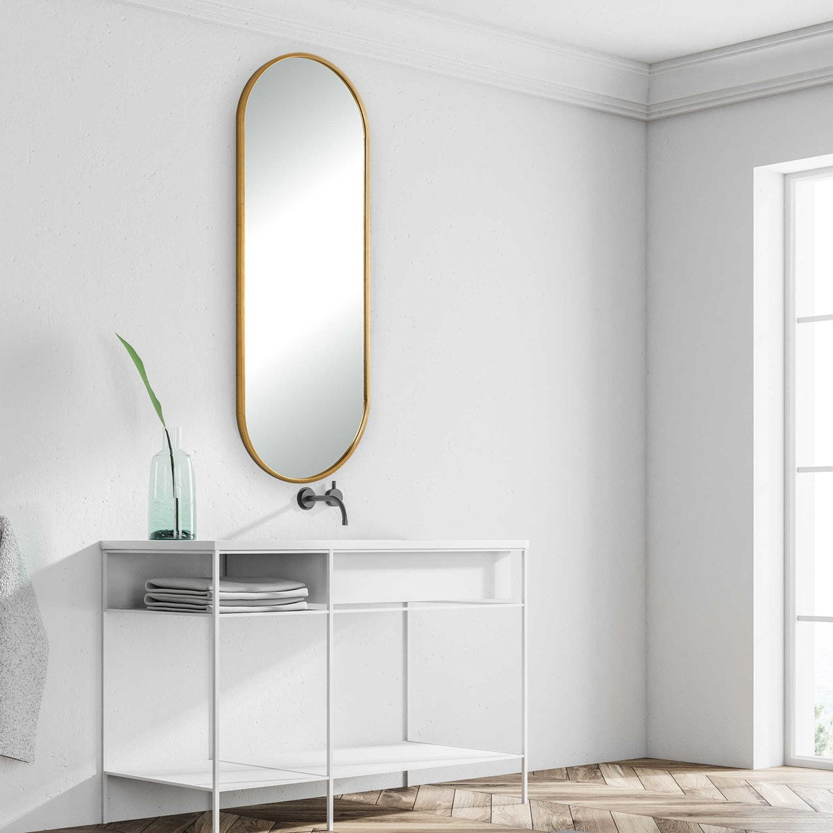 Varina Tall Mirror, Gold