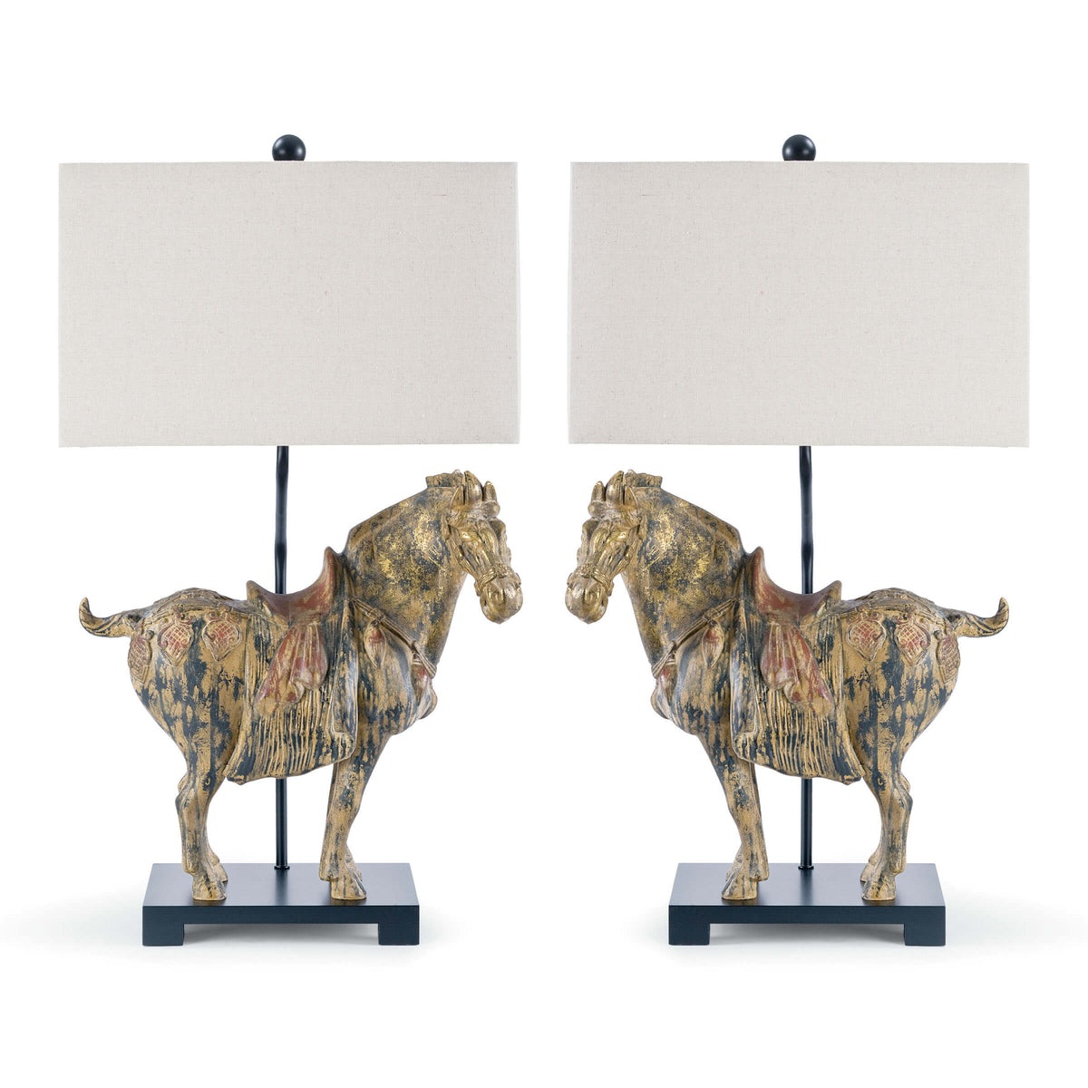 Dynasty Horse Table Lamps