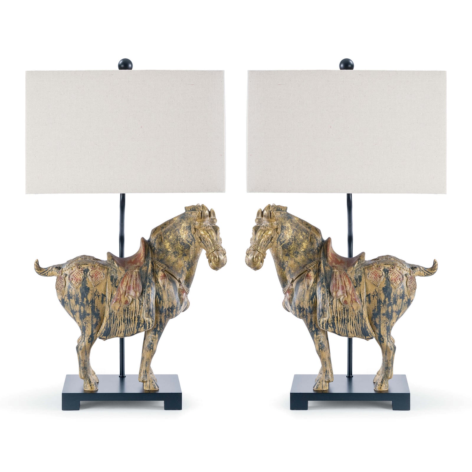 Dynasty Horse Table Lamps