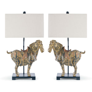 Dynasty Horse Table Lamps