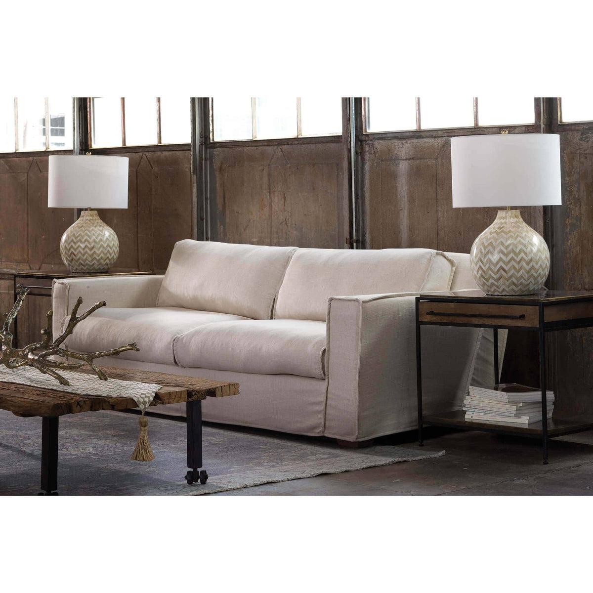 Chevron Bone Table Lamp