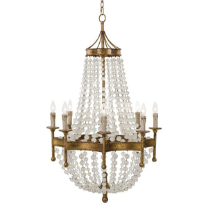 Frosted Crystal Bead Chandelier