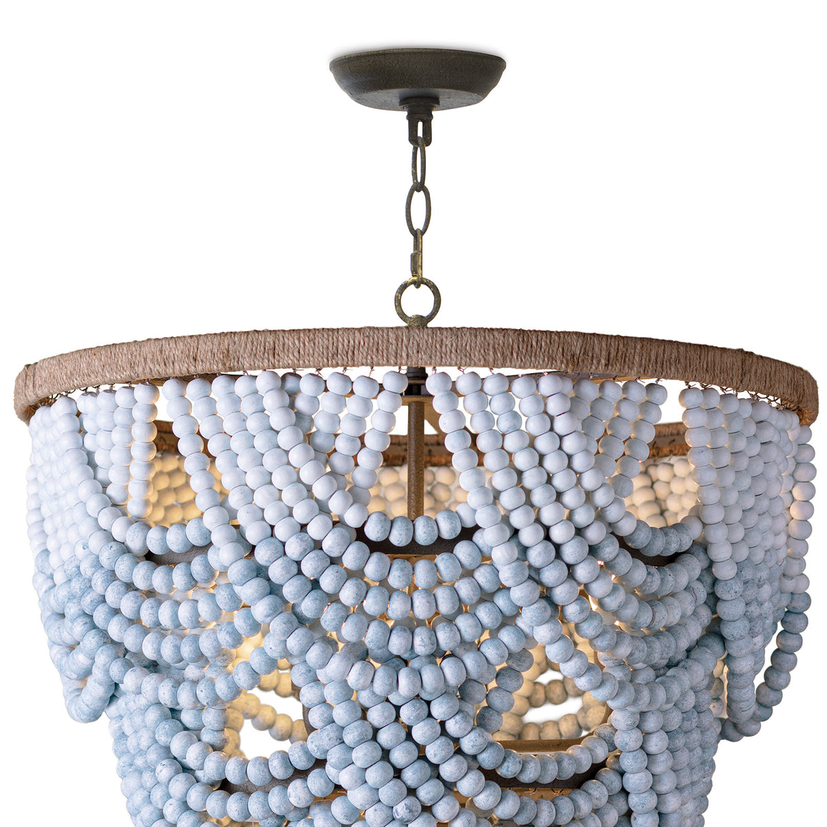 Ombre Wood Bead Chandelier