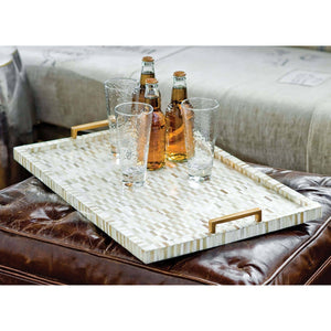 Multi Tone Bone and Brass Tray