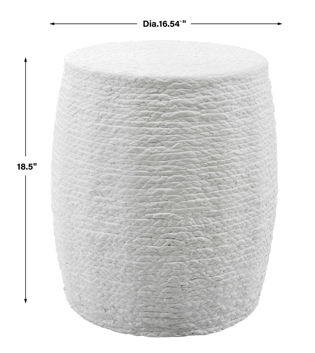 Resort Accent Stool, White