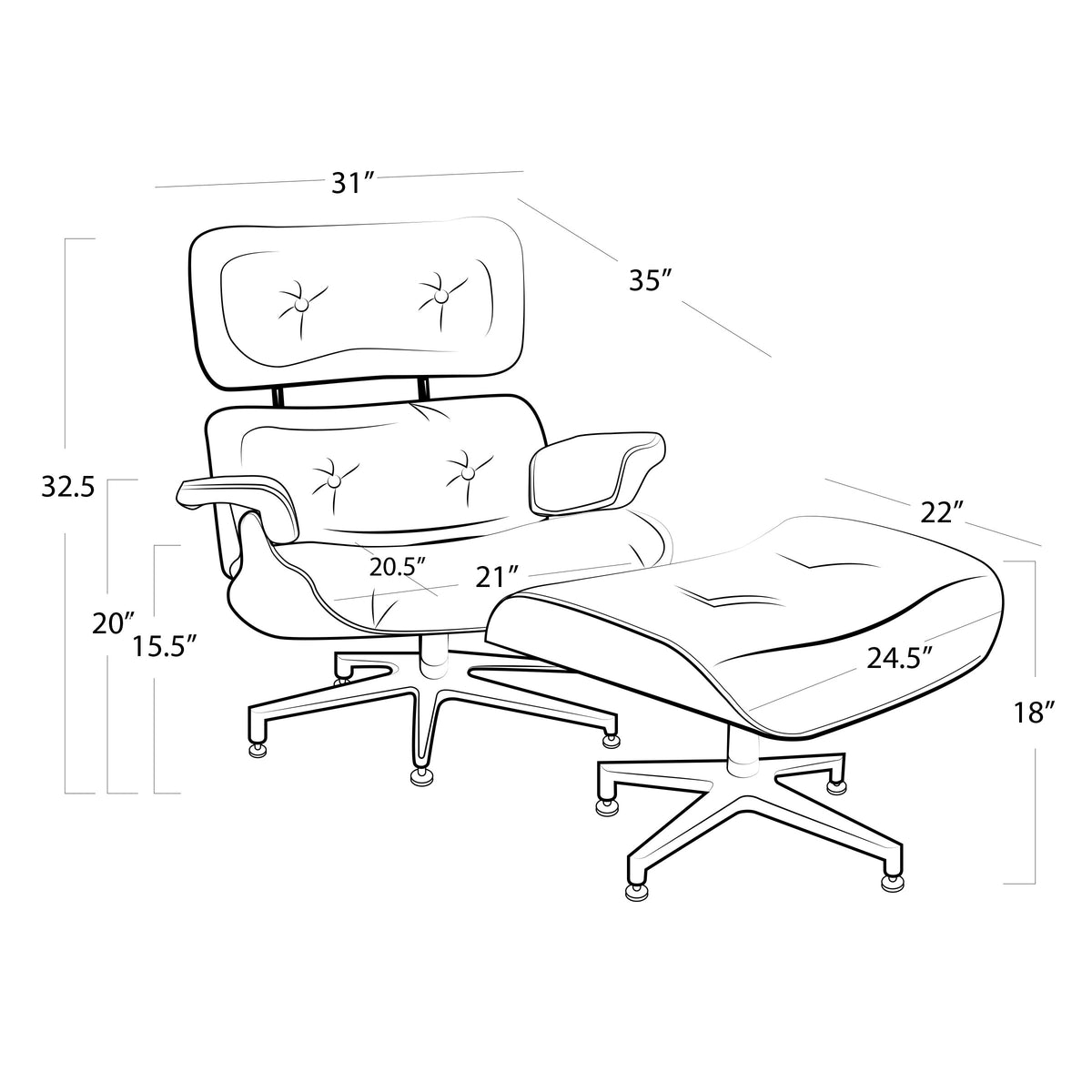 Barca Lounge & Ottoman