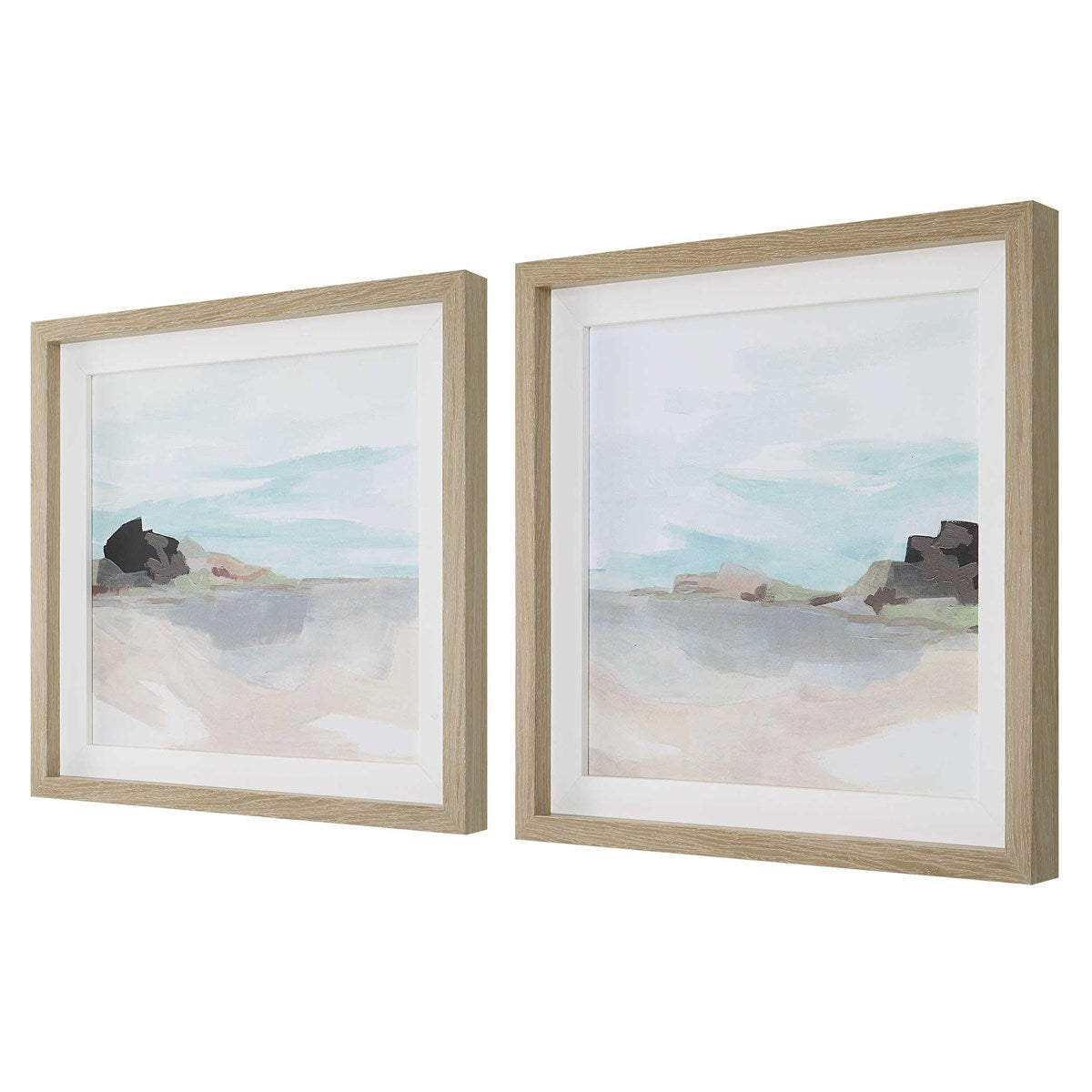 Glacial Coast Framed Prints, S/2