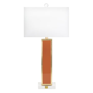 Blair Glossy Orange Lacquer Table Lamp