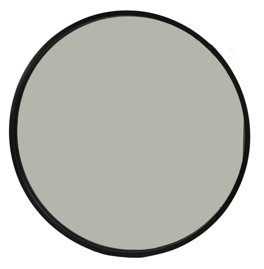 Black Large Round Mirror