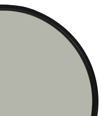 Black Large Round Mirror