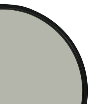 Black Large Round Mirror