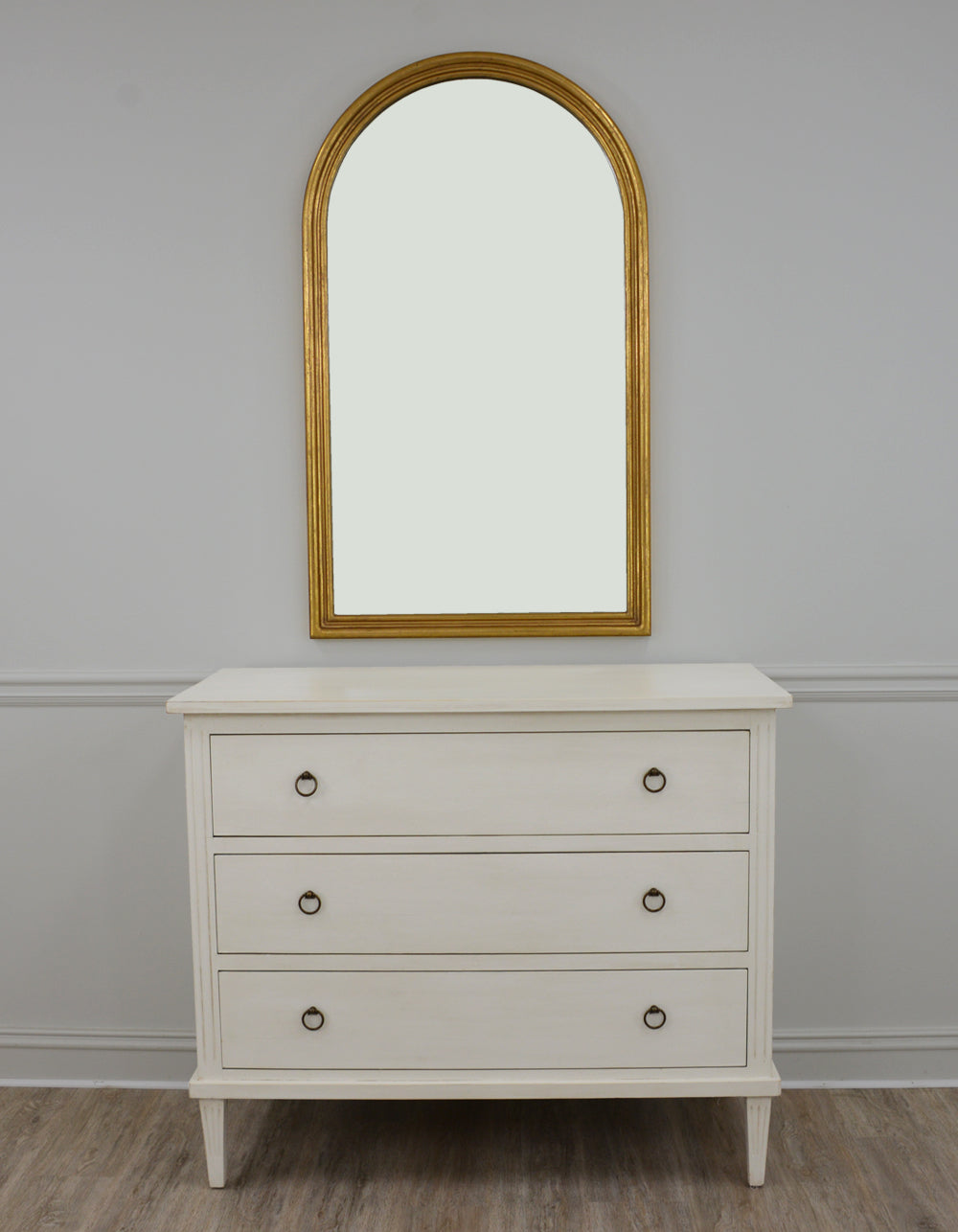 Gold Rounded Arch Wall Mirror