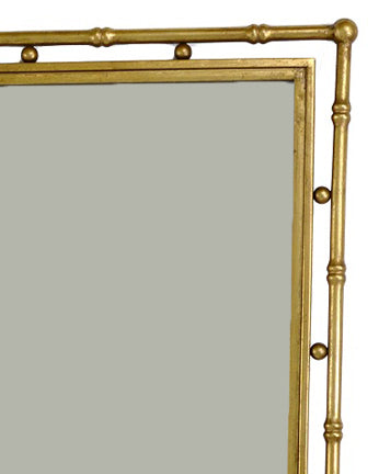 Gold Grid Design Wall Mirror