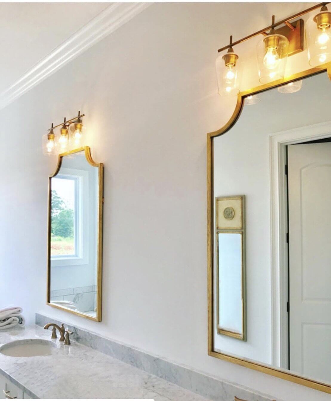 Gold Leaf Metal Wall Mirror