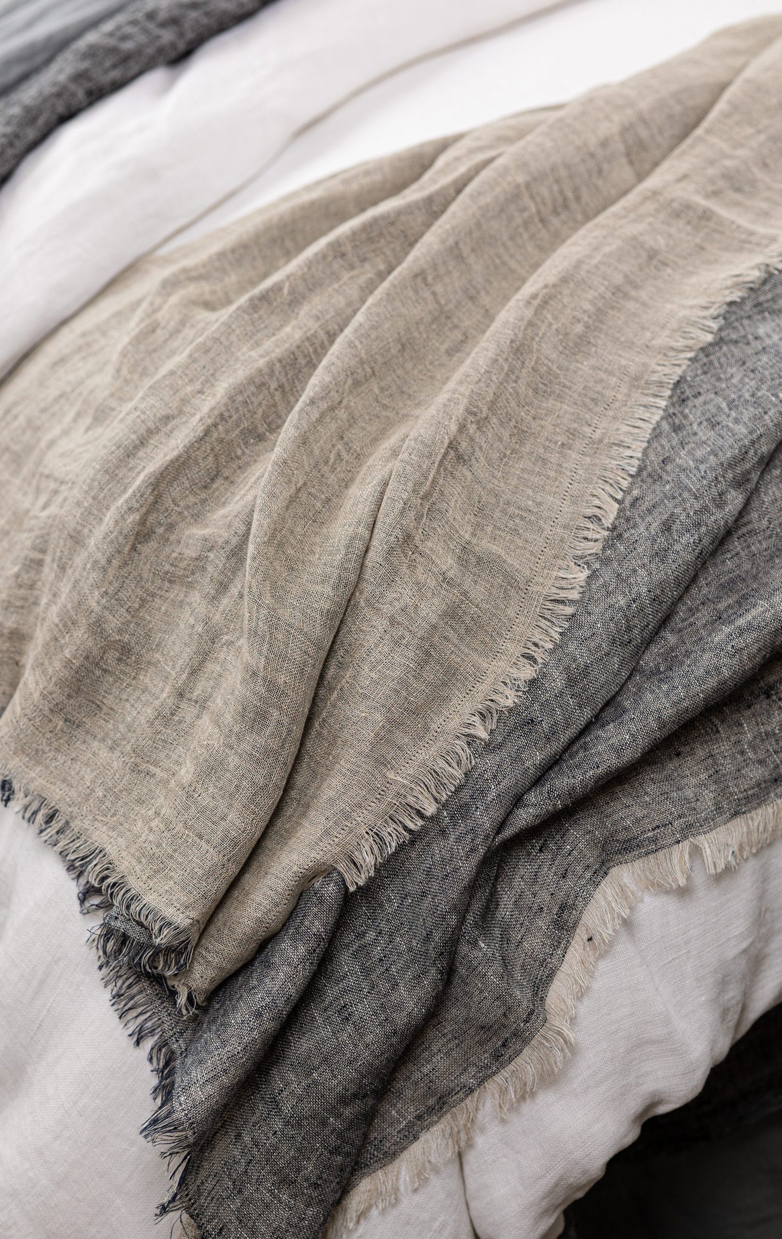 Kent Linen Bedspread- Indigo