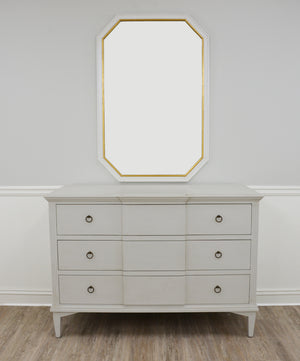 Pearl White & Gold Wall Mirror