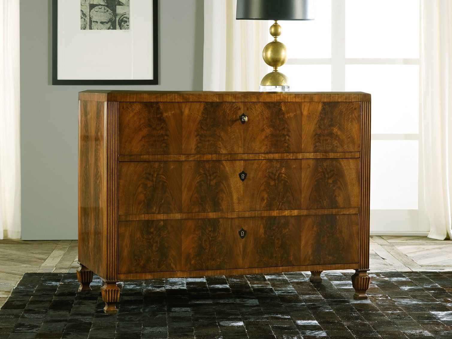 Italian Burl Commode