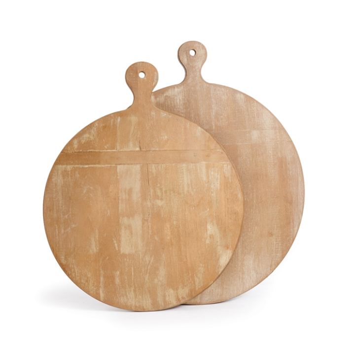 Antique Round Cutting Boards, Set of 2