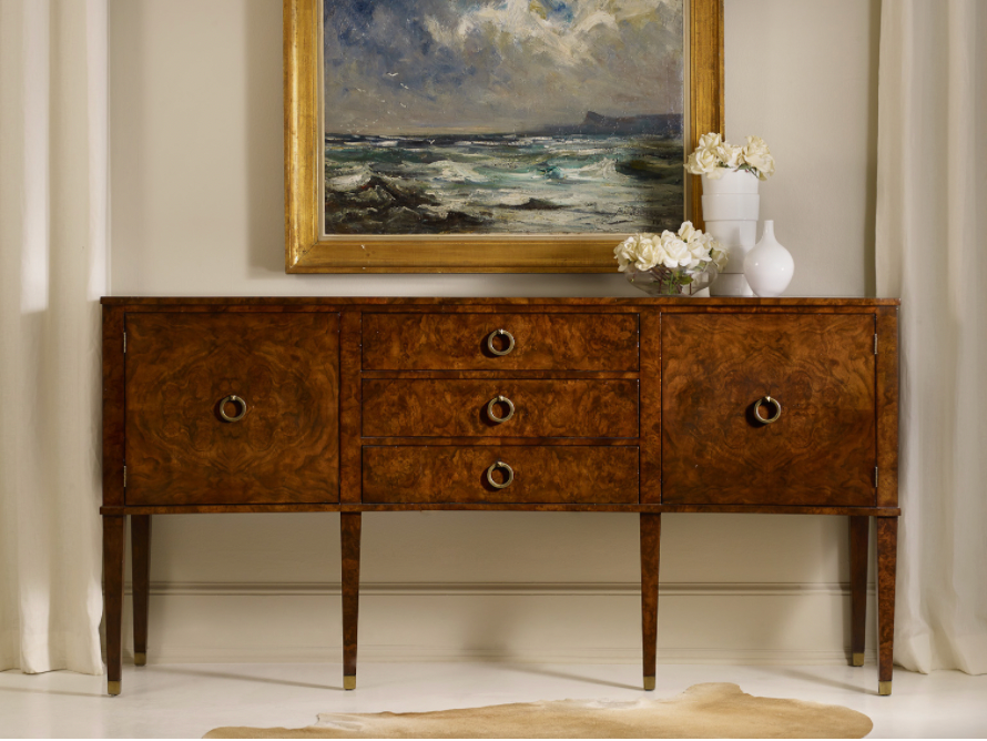 Concave Walnut Inlay Buffet