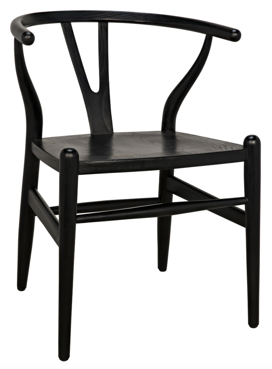 Zola Dining Chair, Charcoal black