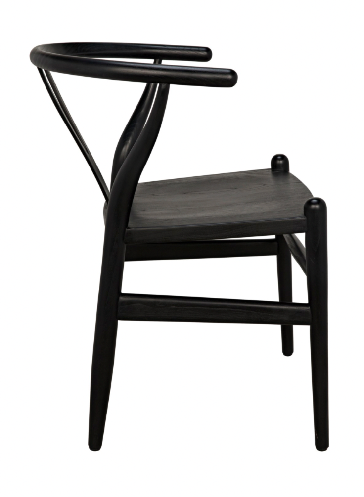Zola Dining Chair, Charcoal black