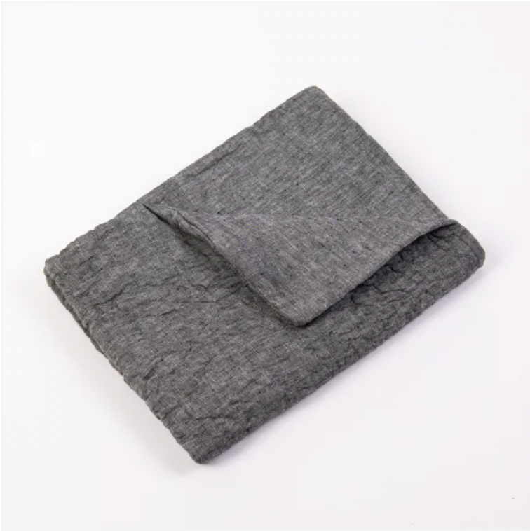 Barcelona Linen Quilt - Asphalt