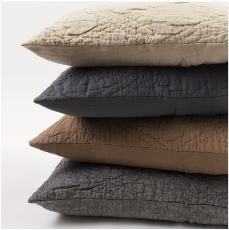 Barcelona Linen Quilt - Asphalt