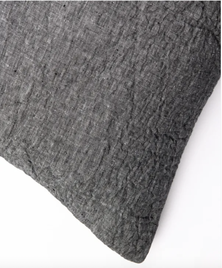 Barcelona Linen Quilt - Asphalt