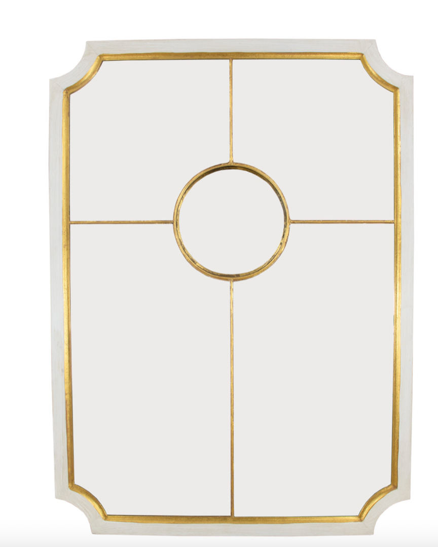 White & Gold Sectional Mirror