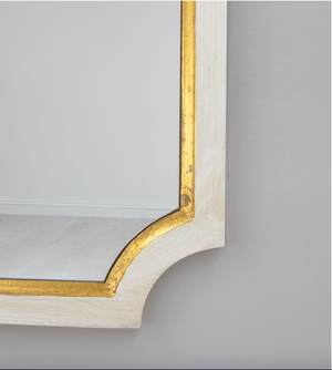 White & Gold Sectional Mirror