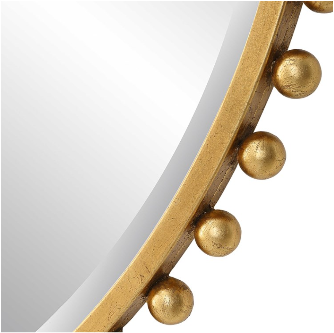 Taza Gold Round Mirror