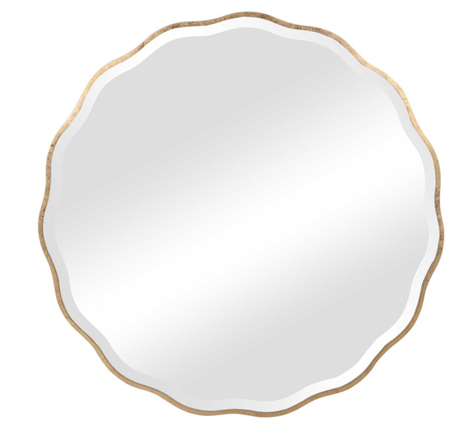 Aneta Round Mirror, Gold