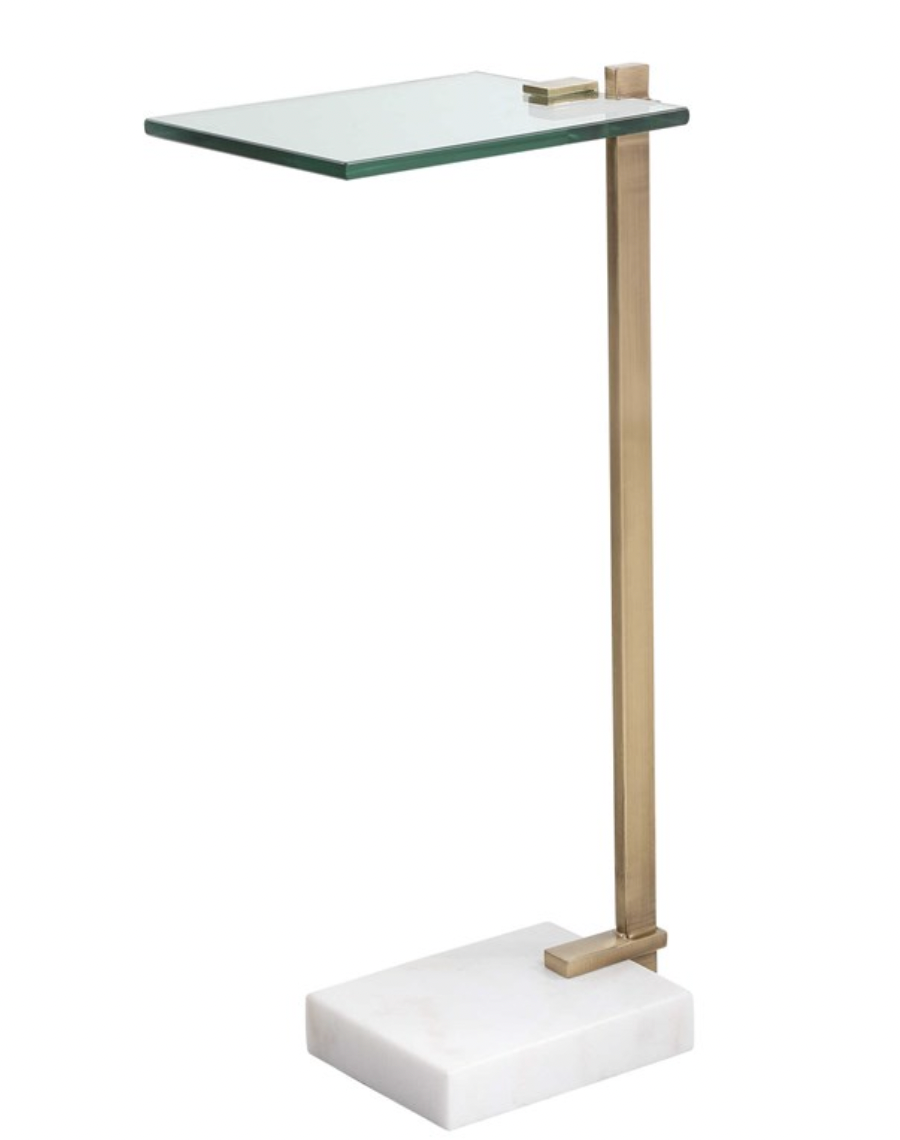 Butler Accent Table, White