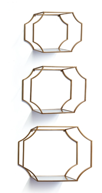 Hudson Mirrored Wall Shelves