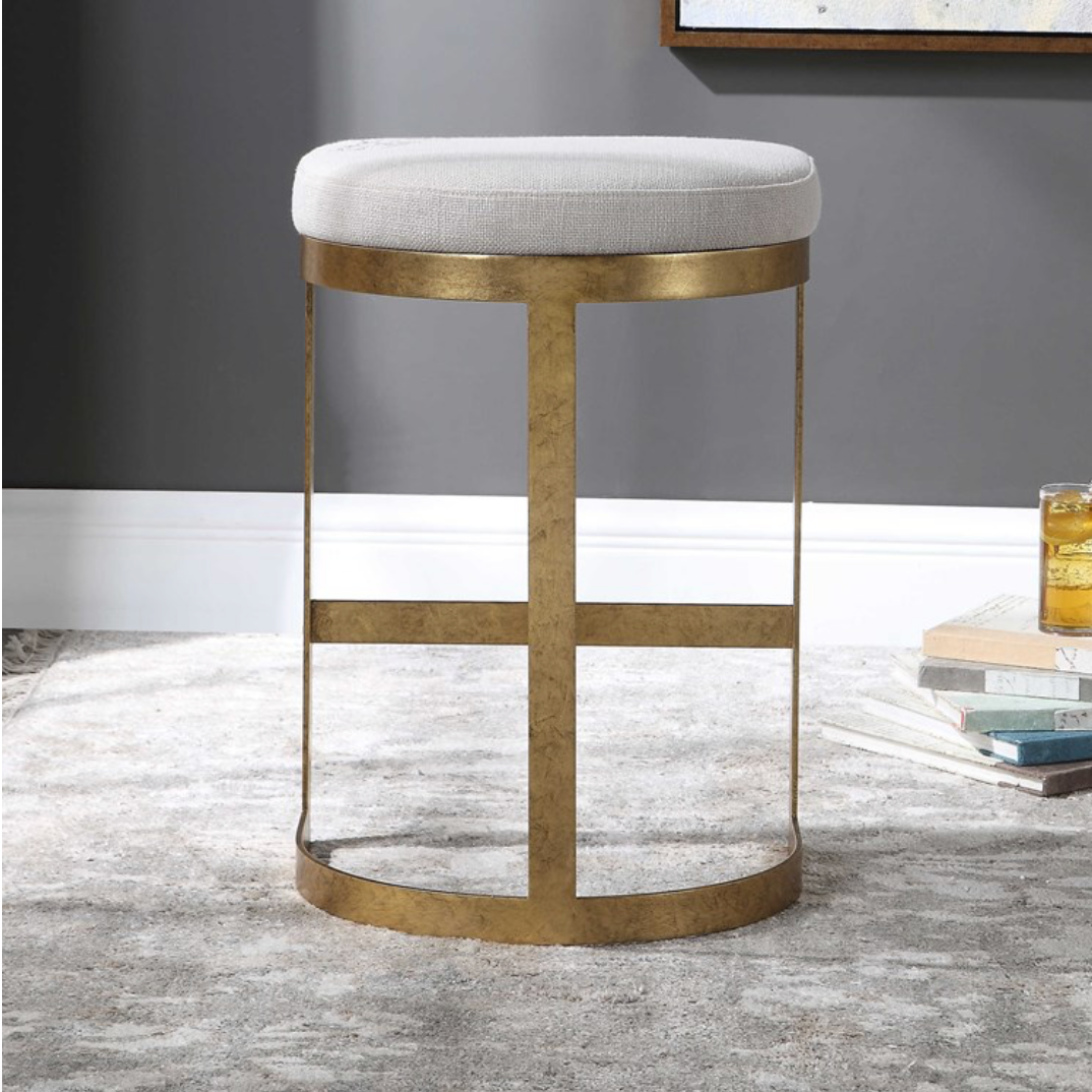 Ivanna Counter Stool , Gold