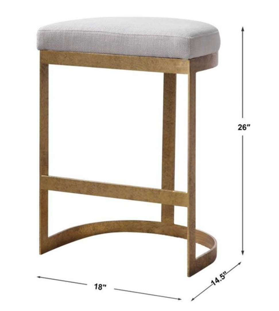 Ivanna Counter Stool , Gold