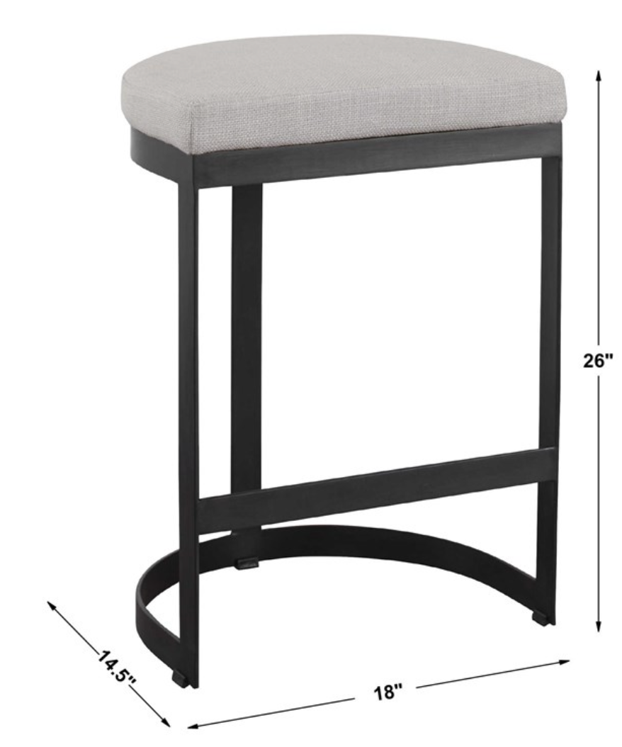 Ivanna Counter Stool, Black