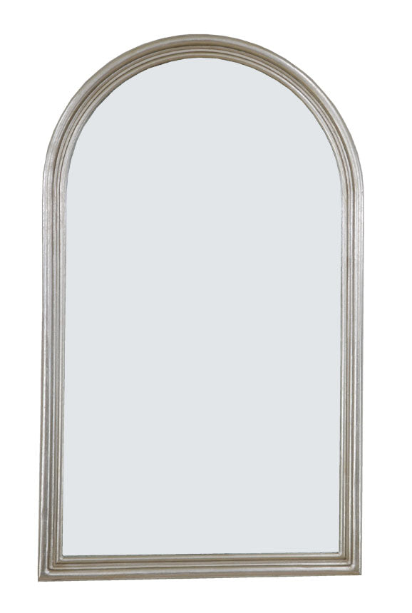 Silver Rounded Wall Mirror