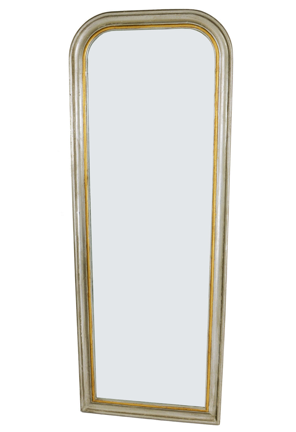 Silver & Gold Full Length Rounded Mirror