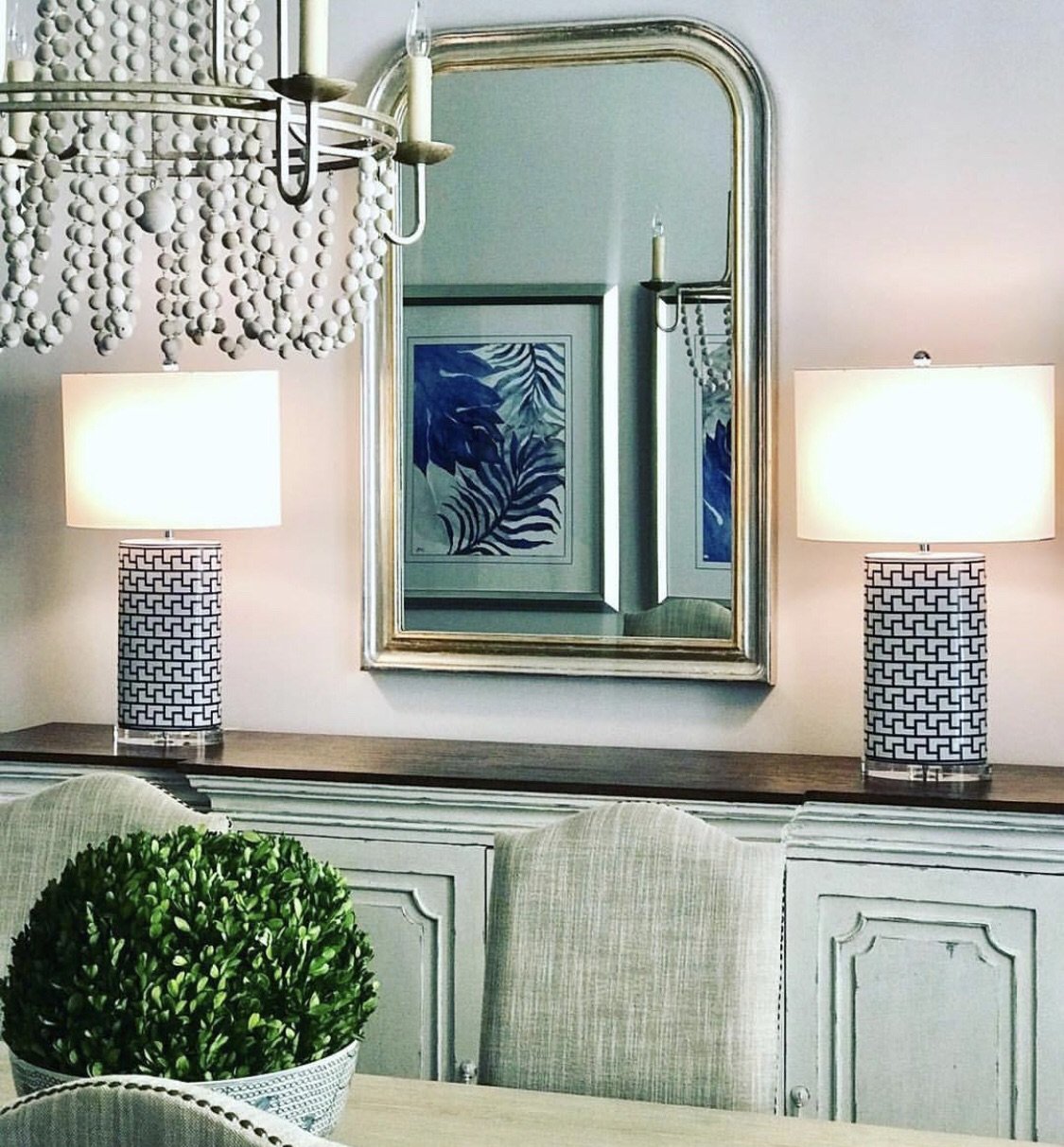 Silver & Gold Louis Philippe Wall Mirror - Small