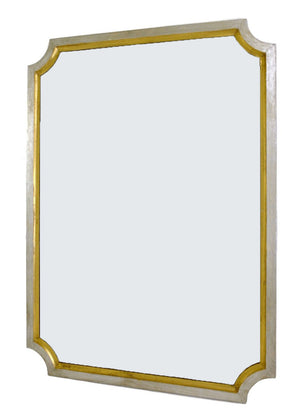 Silver & Gold Round Edge Wall Mirror